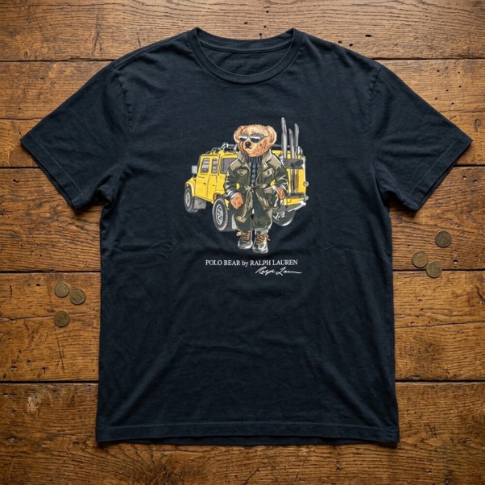 Polo Bear Off-Road Graphic Black T-Shirt